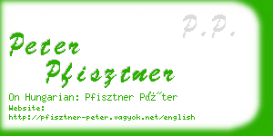 peter pfisztner business card